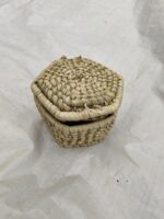 Handmade organic grass jewelry box - the lid is attached to the box. - Image 4