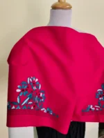 Premium Cotton  Kantha Stitch Blouse Material Red colour - Image 4