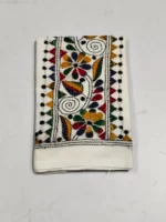 Kantha Work Blouse Piece - Multi-colored  Of-White