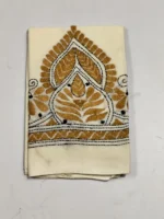 Kantha Work Blouse Material - Master color Threadwork  Base Of-White