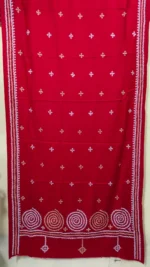Woolen Shawl Gujarati Hand Work - Kantha Stitch (Red colour) - Image 2