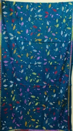 Kantha Stitch Woolen Shawl For Women (deep Sky colour) - Image 3