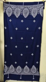 Gujarati Hand Work Kantha Stitch Woolen Shawl (Navy blue color)