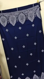 Gujarati Hand Work Kantha Stitch Woolen Shawl (Navy blue color) - Image 3