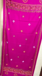 Woolen Shawl Kantha Stitch Gujarati Hand Work (Ranicolor) - Image 2