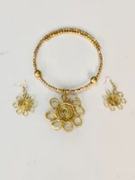 Brass & Metal Necklace For Women and girls (Golden Color)