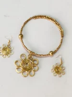 Brass & Metal Necklace For Women and girls (Golden Color) - Image 2