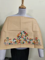 Premium Cotton Kantha Stitch Blouse Material – Handmade Flower and bird design - Image 5