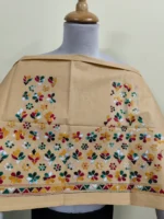 Premium Cotton Kantha Stitch Blouse Material – Handmade Flower design - Image 2