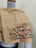 Premium Cotton Kantha Stitch Blouse Material – Handmade Flower design - Image 4