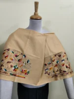 Premium Cotton Kantha Stitch Blouse Material –  Flower design - Image 3