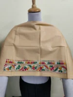 Premium Beige Cotton Kantha Stitch Blouse Material