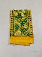 Cotton Kantha Stitch Blouse Piece Yellow