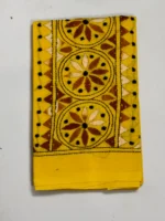 Cotton Kantha Stitch Blouse Piece Yellow color