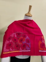 Premium Red rose color Cotton Blouse Material Multicolor Threadwork - Image 6