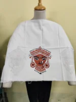 Premium White Cotton Blouse Material - Durga Traditional
