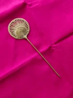 Handcrafted Dokra Brass Hair Pins – Tribal Art Collection - Image 2