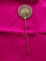 Handcrafted Dokra Brass Hair Pins – Tribal Art Collection - Image 4