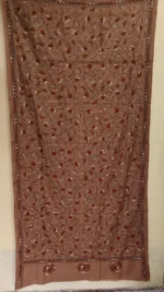 Kantha Woolen Shawl For Women (brown colour) - Image 7