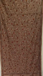 Kantha Woolen Shawl For Women (brown colour) - Image 2