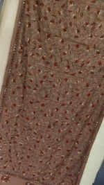 Kantha Woolen Shawl For Women (brown colour) - Image 3