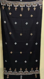 Gujarati Hand Work Kantha Woolen Shawl for Women (black) - Image 2