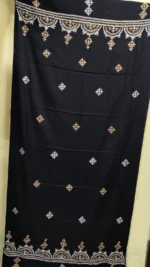 Gujarati Hand Work Kantha Woolen Shawl for Women (black) - Image 5