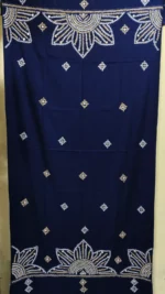Woolen Shawl Kantha Stitch - Gujarati kichu work Navy blue - Image 3