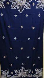 Woolen Shawl Kantha Stitch - Gujarati kichu work Navy blue - Image 4
