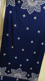 Woolen Shawl Kantha Stitch - Gujarati kichu work Navy blue - Image 5