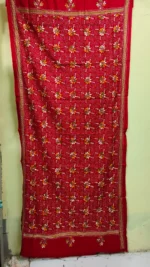 Kantha Woolen Shawl For Women (red colour)