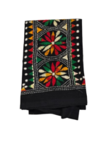 Kantha Stitch Blouse Piece (black) Multicolor Threadwork - Image 4