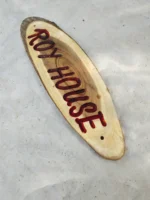 Wooden Carved Surname Name Plate (Roy House) - Image 3
