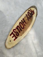 Wooden Carved Surname Name Plate (Roy House) - Image 4