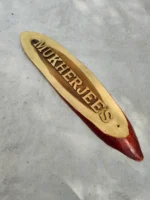 Wooden Carved Surname Name Plate (Mukherjee,s) - Image 2