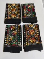 Kantha Stitch Blouse Piece for Ladies (black)