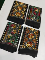 Kantha Stitch Blouse Piece for Ladies (black) - Image 2