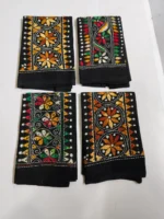 Kantha Stitch Blouse Piece for Ladies (black) - Image 4