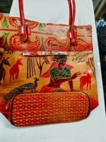 Pure Leather Hand Purse Bag for Women - Animal Motif Design print - Image 3
