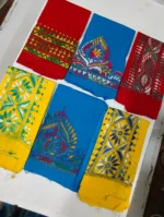 Cotton Katha Stitch Blouse piece material (6 piec) - Image 2