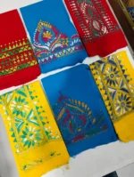 Cotton Katha Stitch Blouse piece material (6 piec) - Image 3