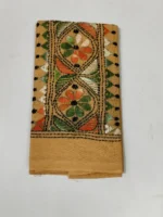 Beige colour Cotton Kantha Stitch Blouse - Image 4