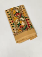 Beige colour Cotton Kantha Stitch Blouse - Image 3
