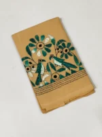 Cotton Kantha Work Blouse Material - Flower and bird motif design - Image 3