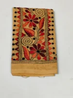 Cotton Hand Work Blouse Piece (Beige) - Image 4