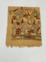 Cotton Kantha Stitch Blouse Material - Vine leaf flower design