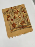 Cotton Kantha Stitch Blouse Material - Vine leaf flower design - Image 3