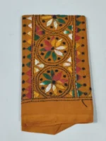 Mustard Yellow Kantha Stitch Blouse Material