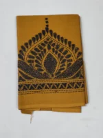 Mustard Yellow Kantha Stitch Blouse Piece - Image 4