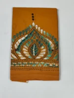 Kantha Stitch Blouse Piece - Mustard Yellow - Image 4